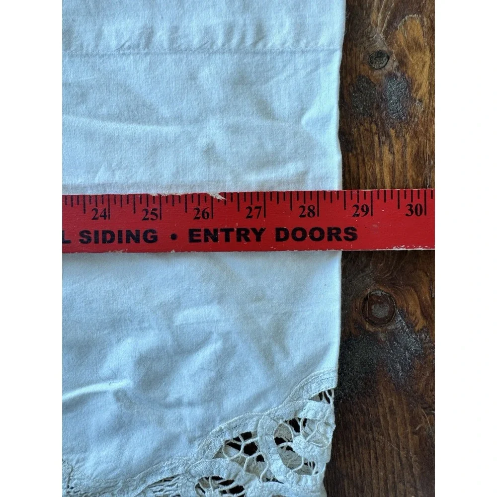 Vintage Lacey Lace Valances Set Of 2 Cottage Farmhouse Grandma Cute